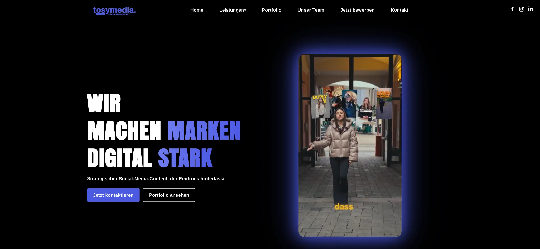 Abbildung der Tosymedia Website
